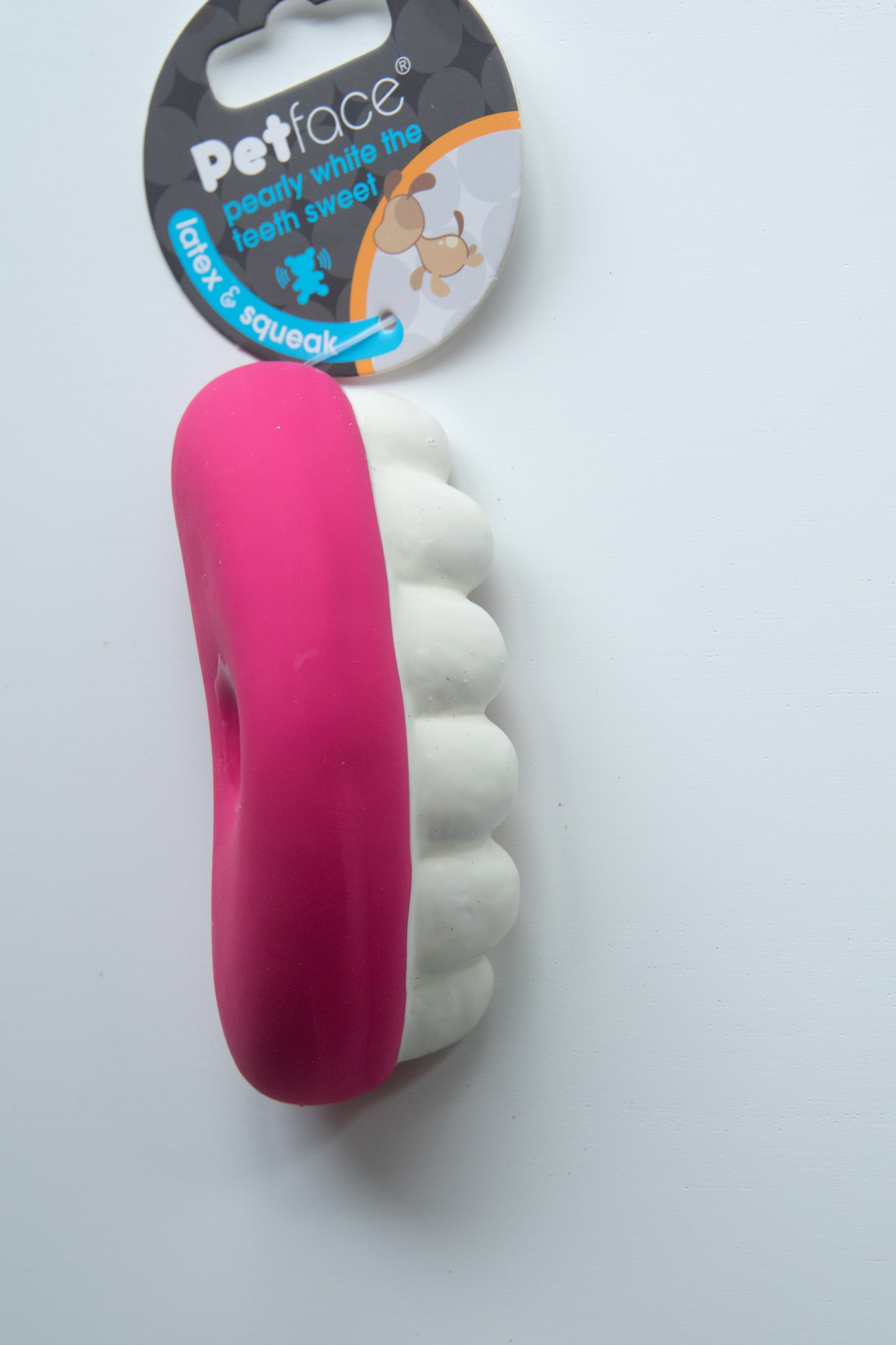 Pearly White Teeth Sweet Latex Dog Toy