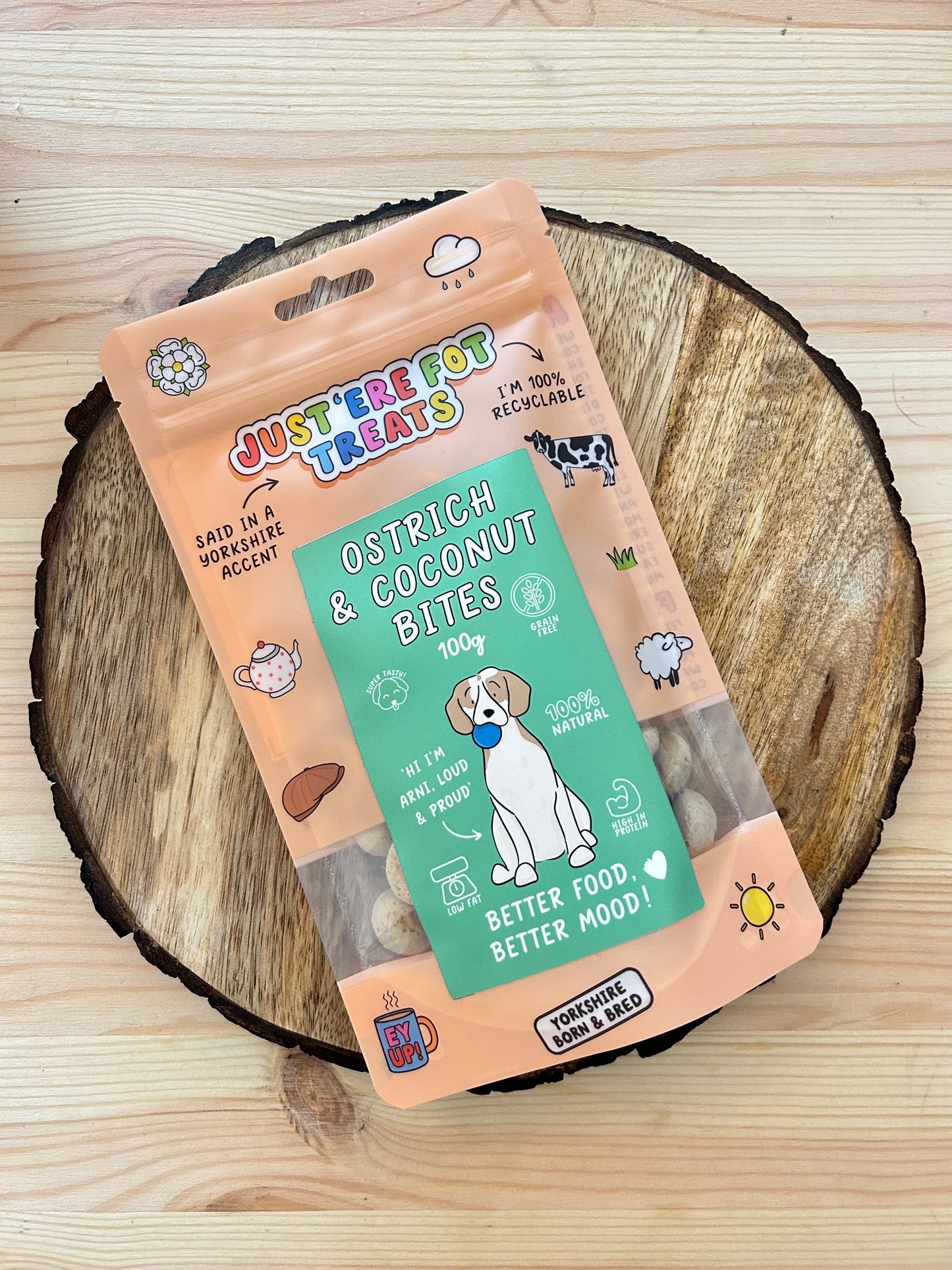 Ostrich & coconut bites