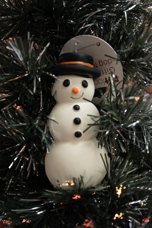 Santos Snowman Latex Dog Toy