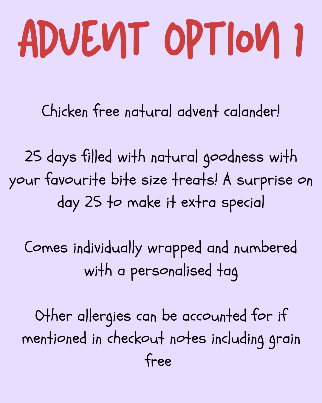 25 Day Natural Advent Calander